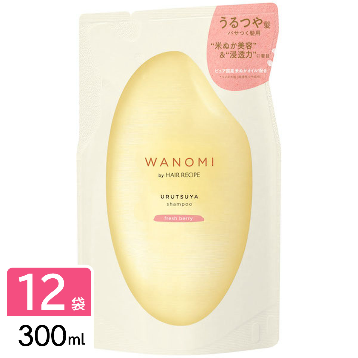 和の実 by ヘアレシピ うるつや シャンプー 詰め替え 300ml×12袋