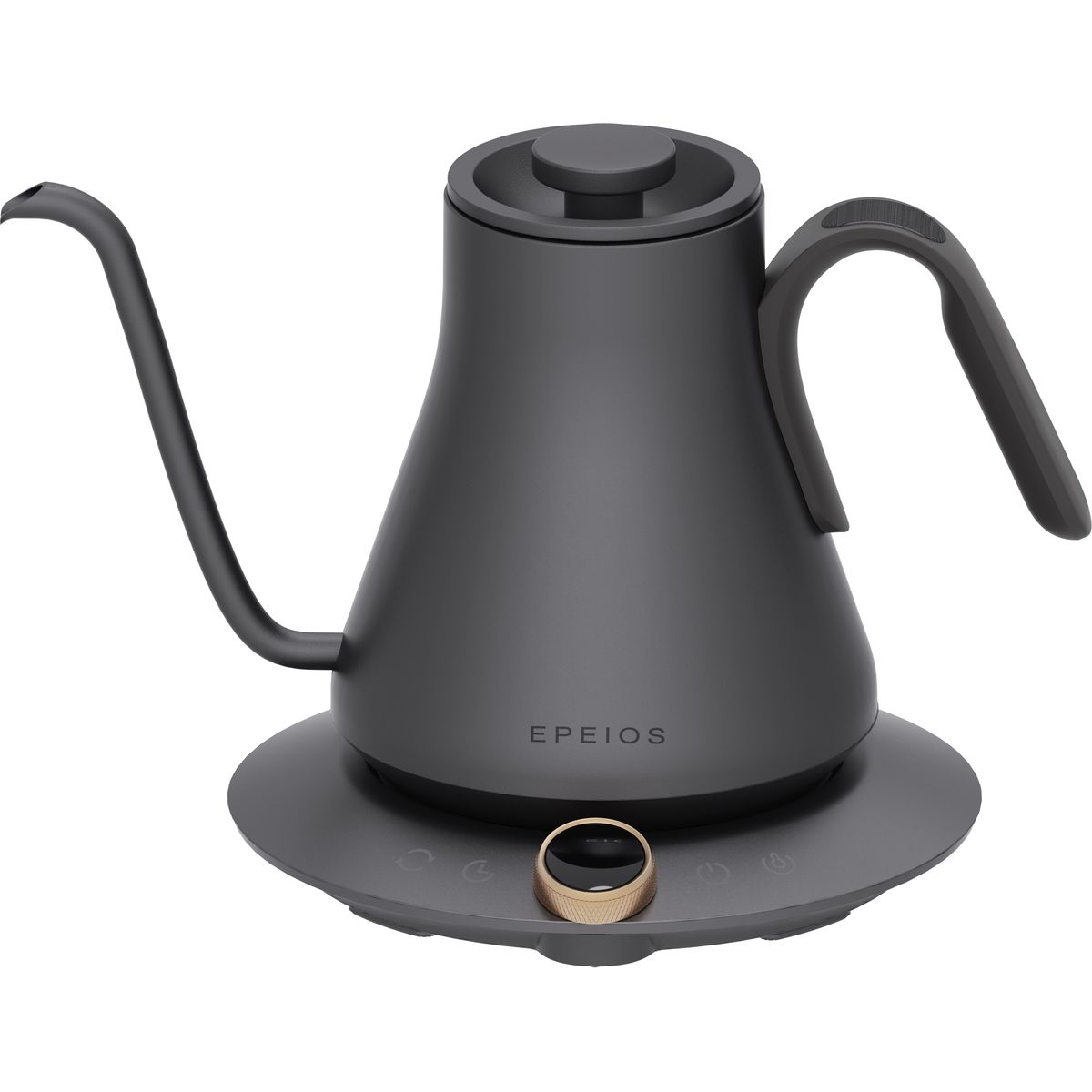 EPEIOS ドリップケトル 0.9L コーヒーケトル 空焚き防止 ブラック