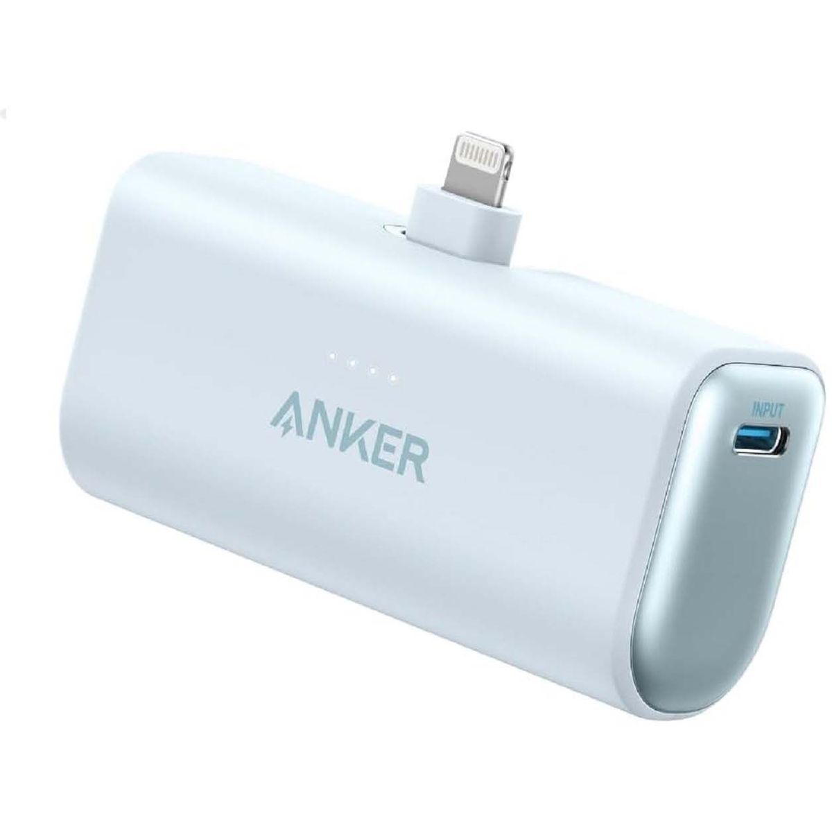 621 Power Bank Built-In Lightning Connector 12W モバイルバッテリー 5000mAh ブルー