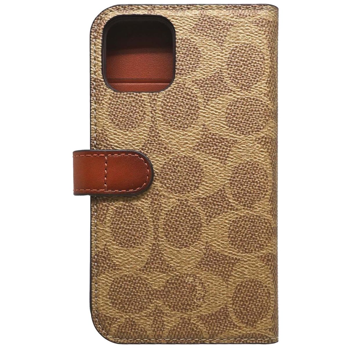 【特別価格 docomo select品】iPhone 12 12Pro COACH Khaki スマホケース コーチ カーキ　AFX59136