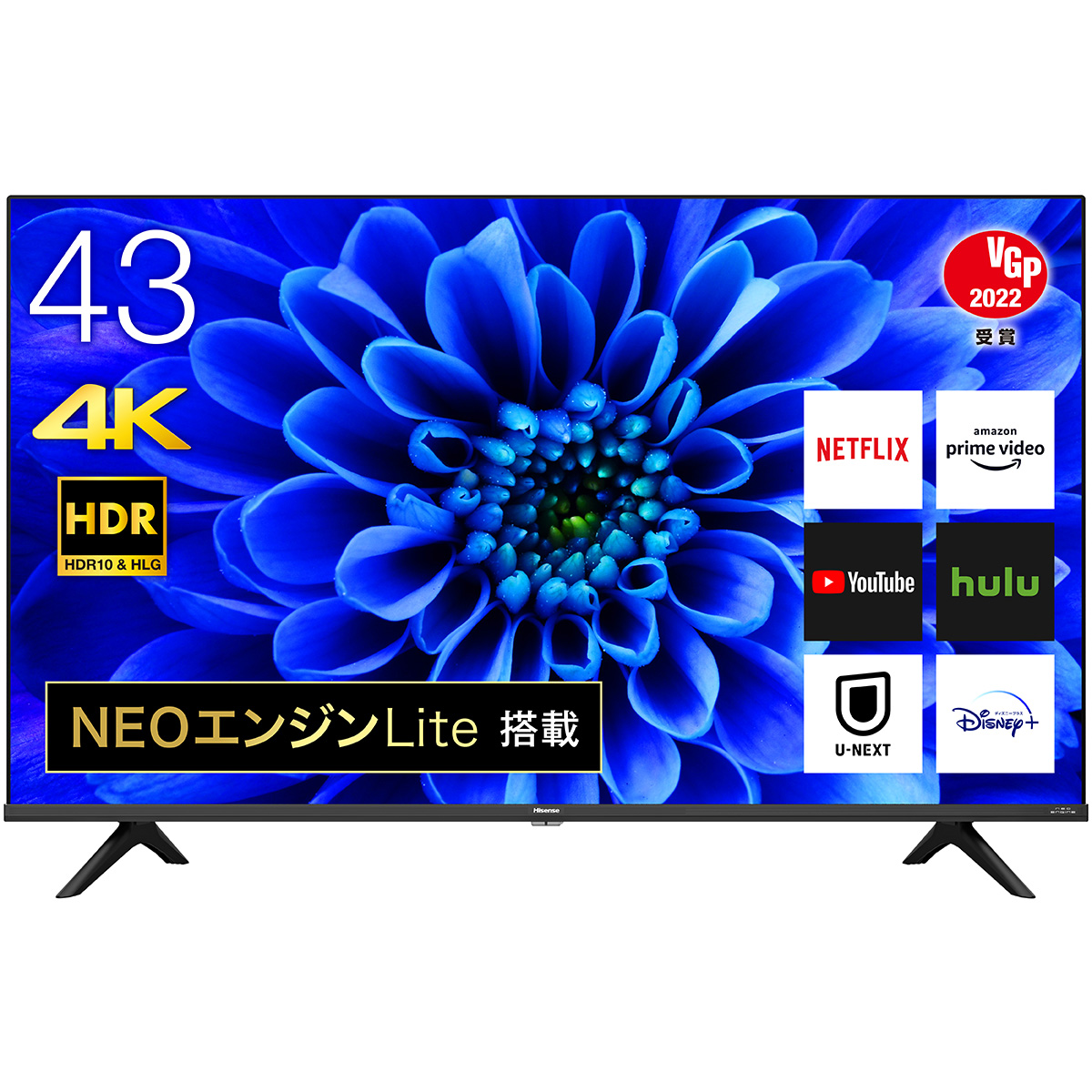 43V型４K液晶TV　BS/CS4Kチューナー内蔵　E6Gシリーズ