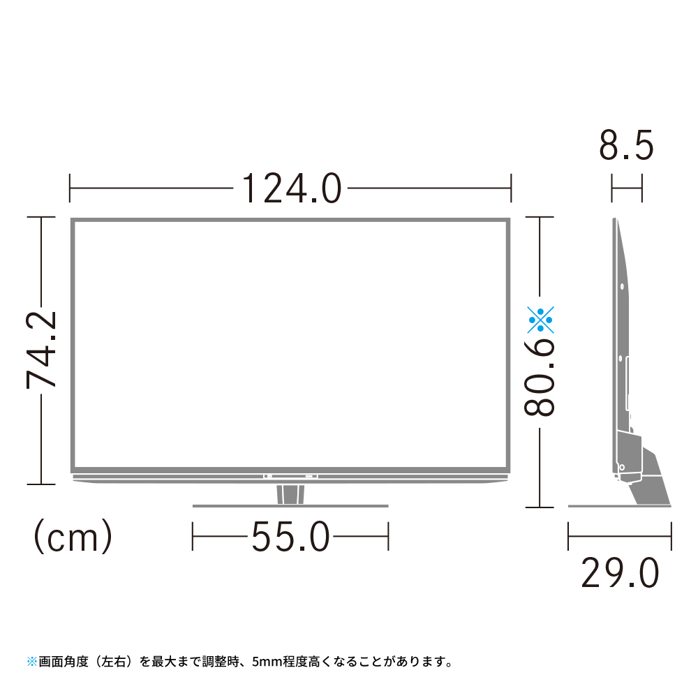シャープ 4K AQUOS 液晶テレビ 55V型 低反射 N-blackパネル 首振り 回転式スタンド ツイーター サブウーハー Google TV  WiFi6【配送のみ 設置なし 軒先渡し】　4T-C55EN1