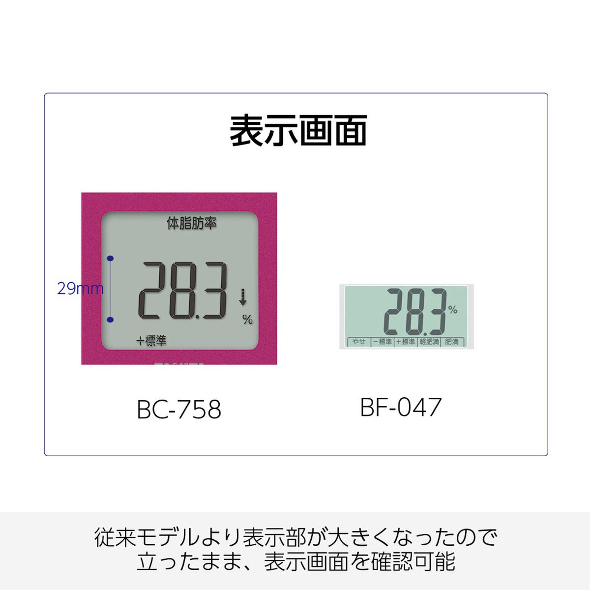 タニタ 体組成計 BC-758-PK(ローズピンク) 乗るピタ機能で簡単測定/マ