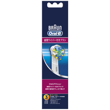 Oral-B by BRAUN オーラルB 電動歯ブラシ 替ブラシ 歯間ワイパー付きブラシ フロスアクション 3本