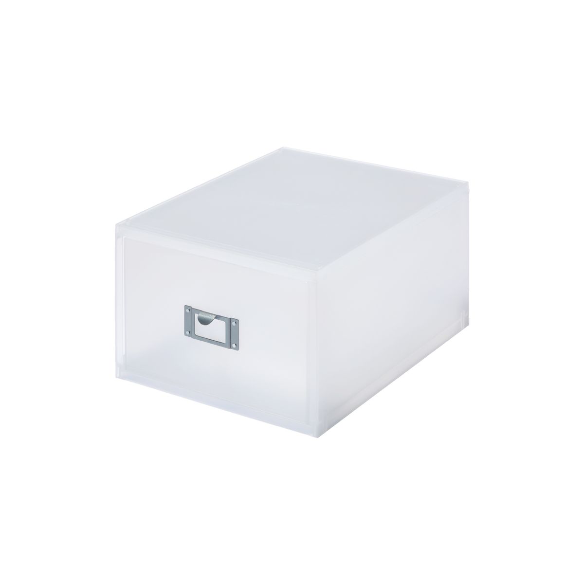 収納ケース DVDA4ファイルユニット深型 26×35×18.2cm ホワイト(半透明) 日本製