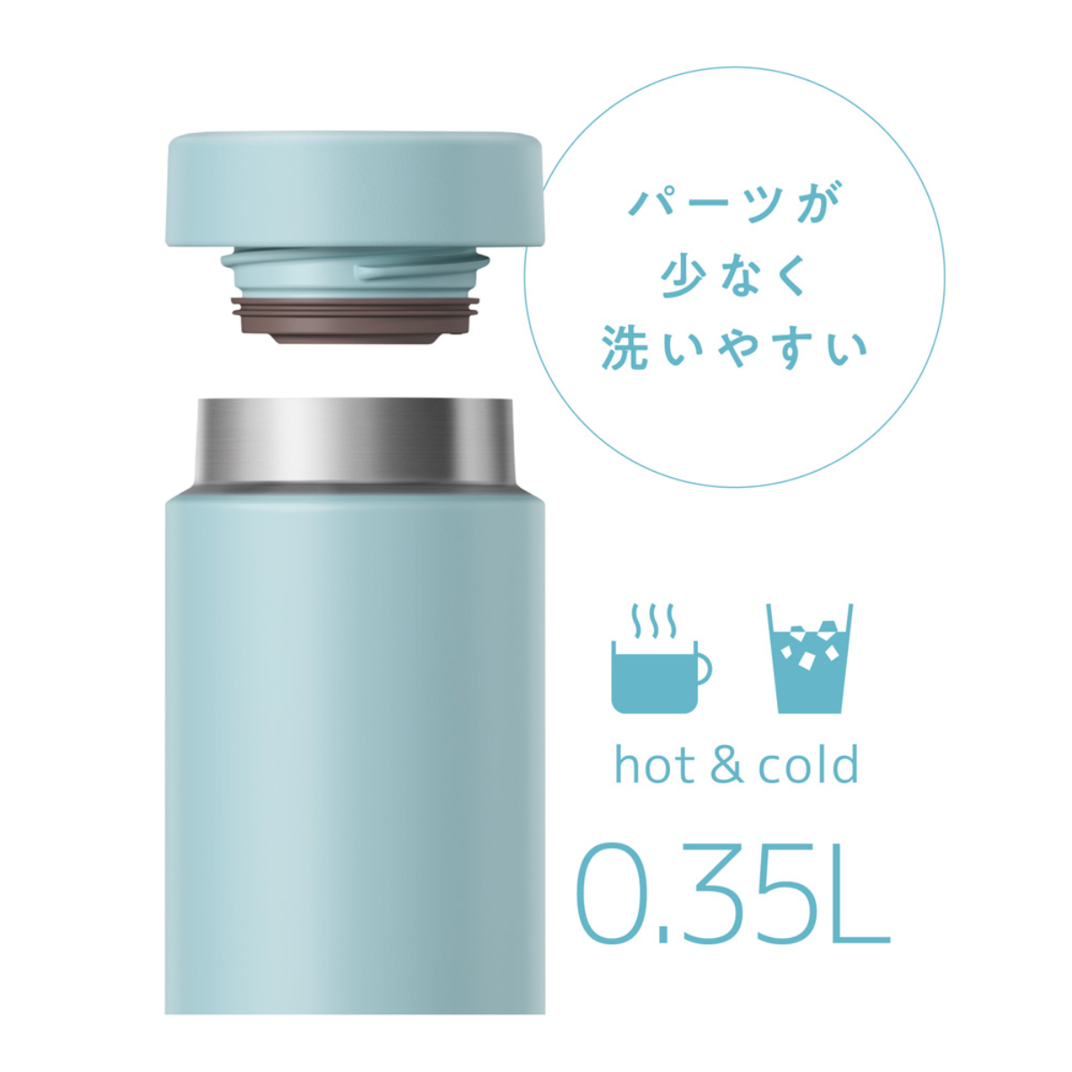 ひかりｔｖショッピング Thermos 真空断熱ケータイマグ ライトブルー 0 35l 保冷保温可 Jon 350 Lb サーモス