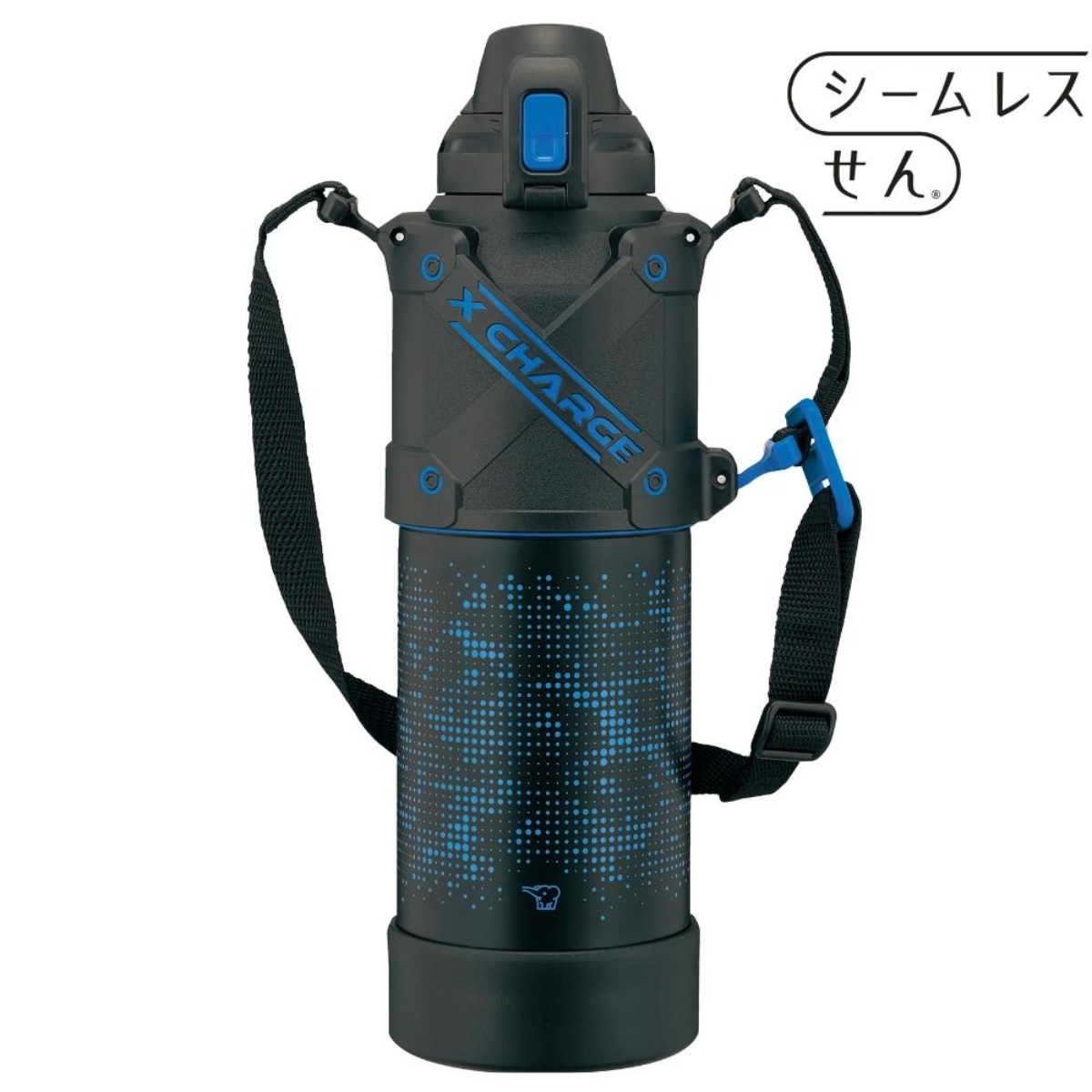 ZOUJIRUSHI 水筒 直飲み スポーツタイプ ステンレスクールボトル シームレス 1.5L ブルーブラック