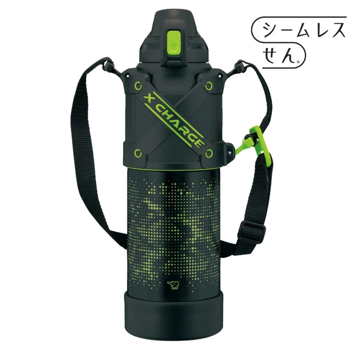 ZOUJIRUSHI 水筒 直飲み スポーツタイプ ステンレスクールボトル シームレス 1.5L ライムブラック