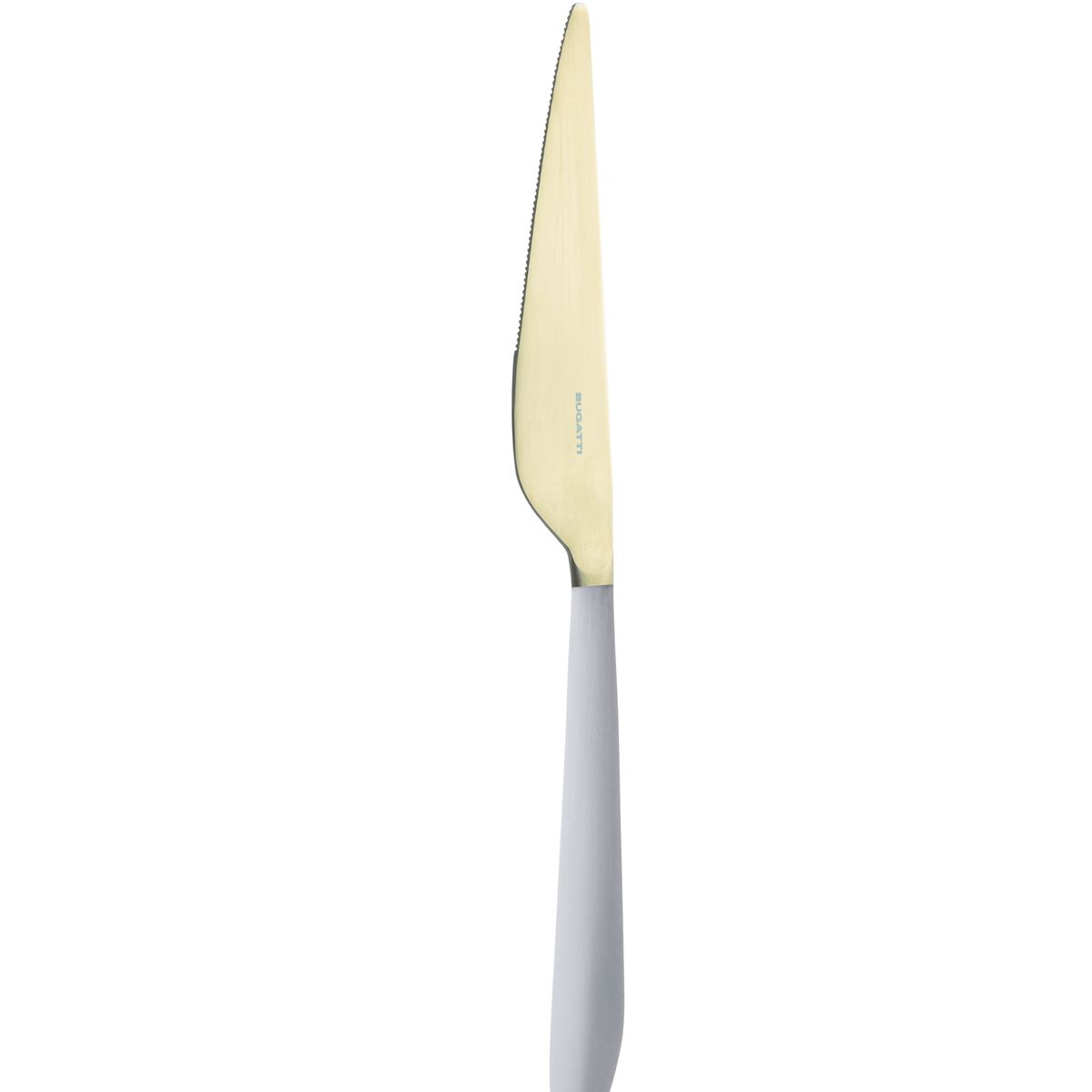 アレス グレー PVDゴールド テーブルナイフ 23.5センチ 切れ味 使い易い くすみカラー イタリア製 食洗器対応