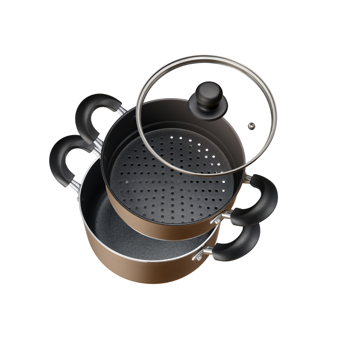 Ｎｅｗおおらか鍋 ＩＨ対応二段蒸し器20cm