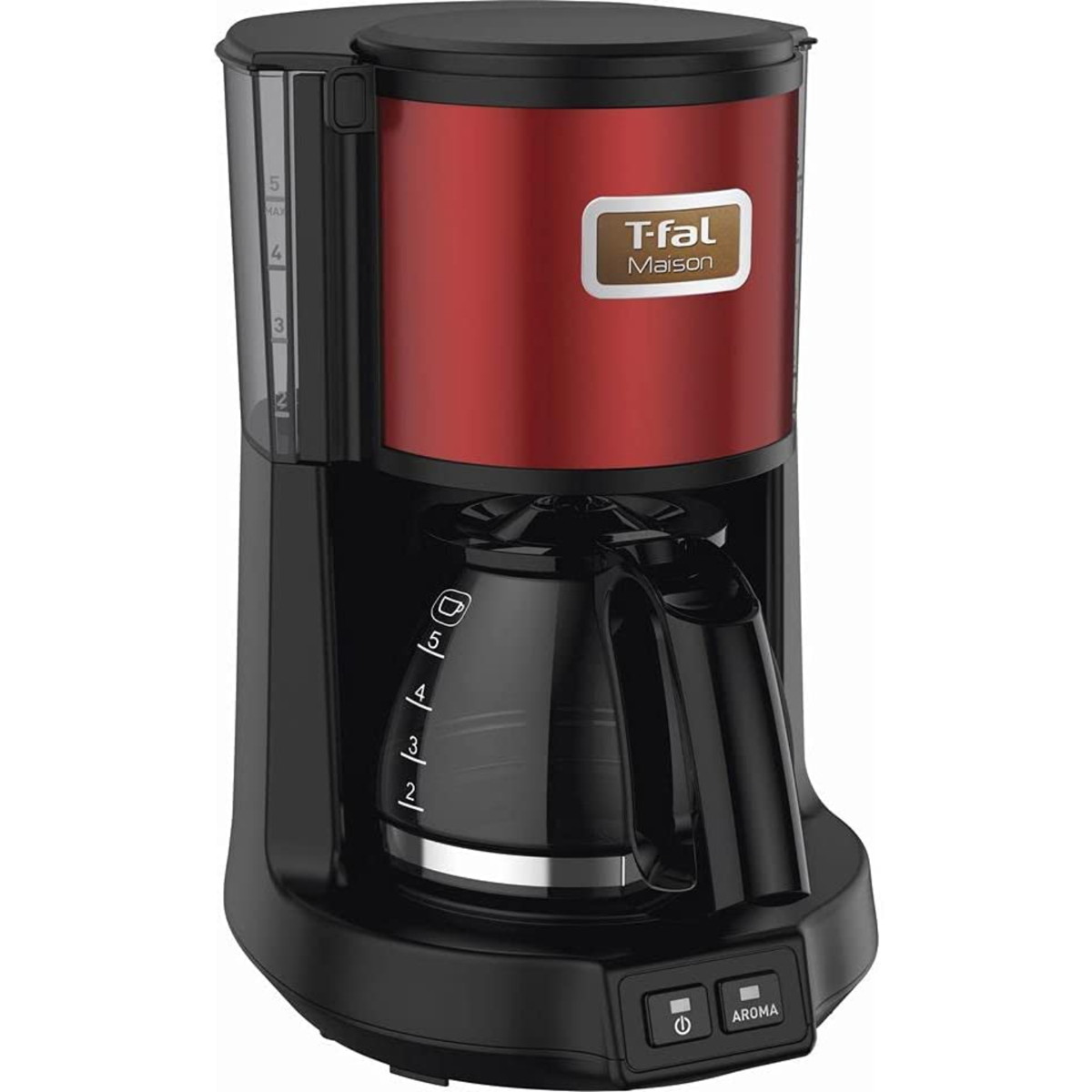 T-fal コーヒーメーカー 0.6L/5杯用 選べる2つのモード ドリップ式 コーヒーメーカー メゾン ワインレッド