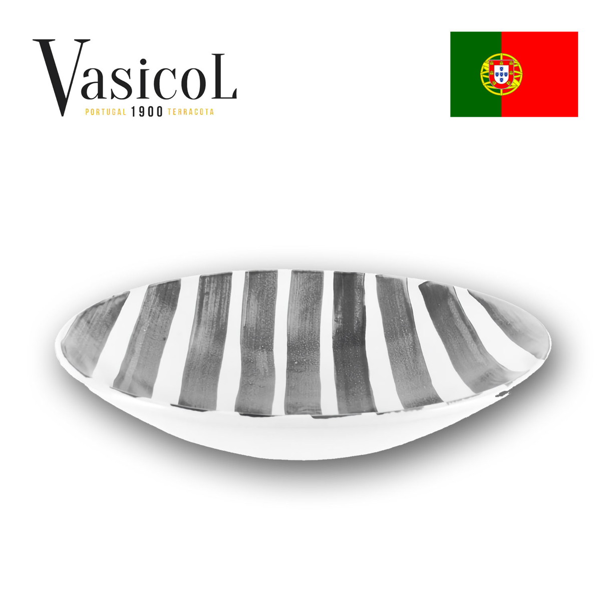 MARIA スモールサービングボウル ラージストライプ 皿 食器 ポルトガル製 テラコッタ 陶器
