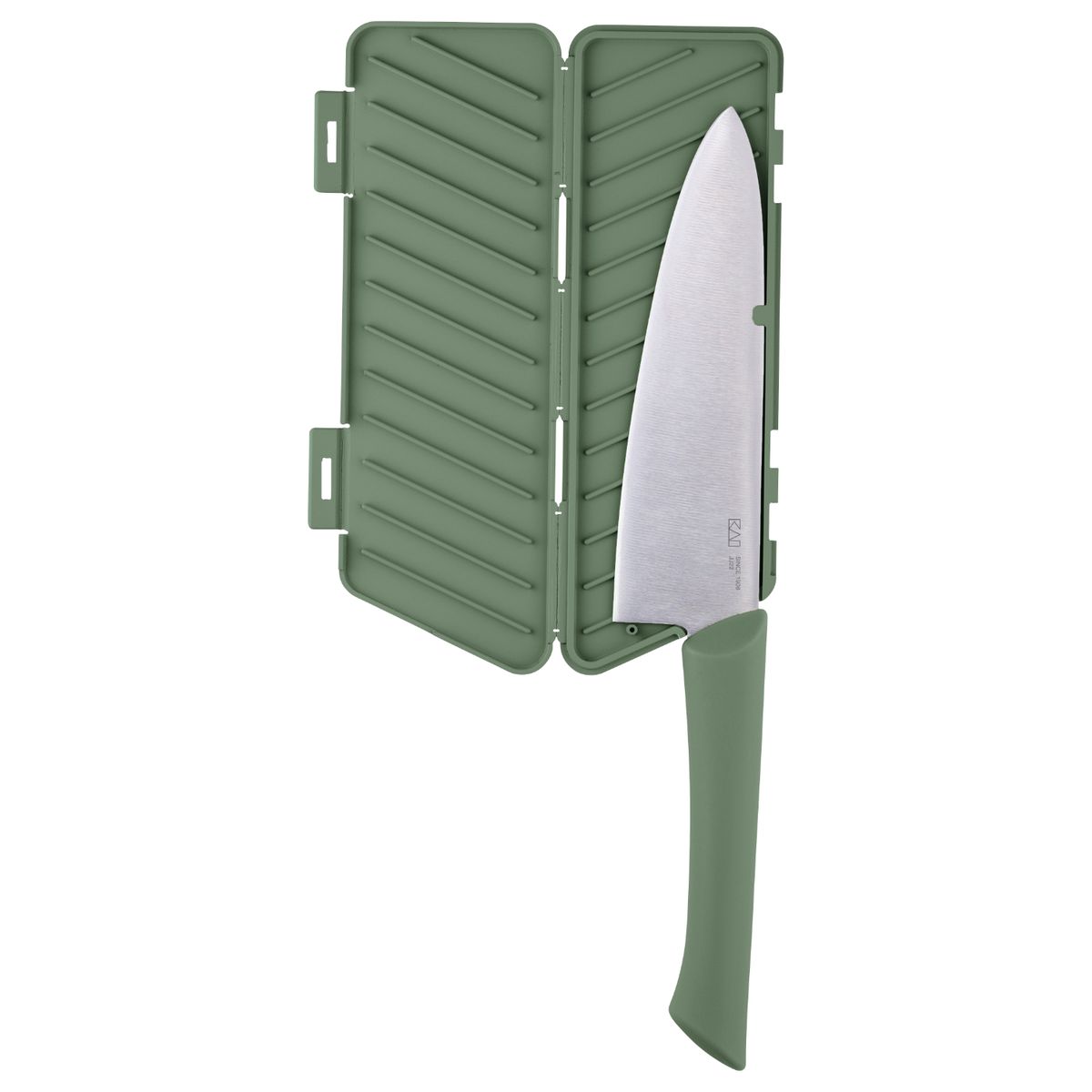 KAI MANASAYA マルチナイフ 包丁 150mm グリーン 鞘 サヤ付 マナ板 アウトドア 食洗器対応 ステンレス 衛生的