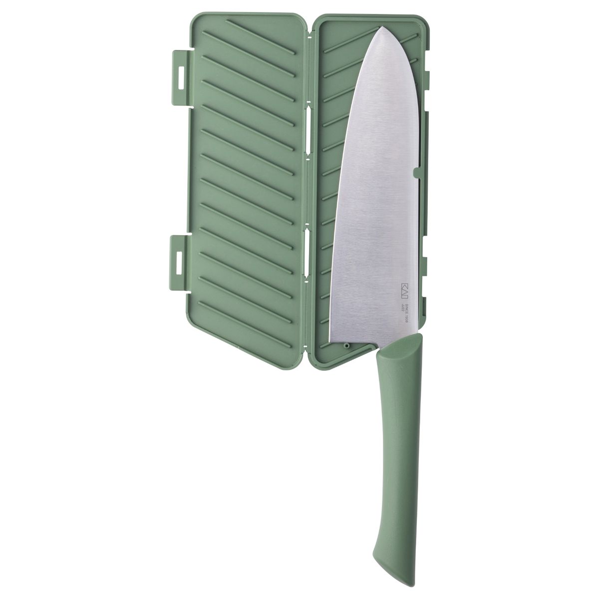 KAI MANASAYA 三徳包丁 ナイフ 165mm グリーン グリーン 鞘 サヤ付 マナ板 アウトドア 食洗器対応 ステンレス 衛生的