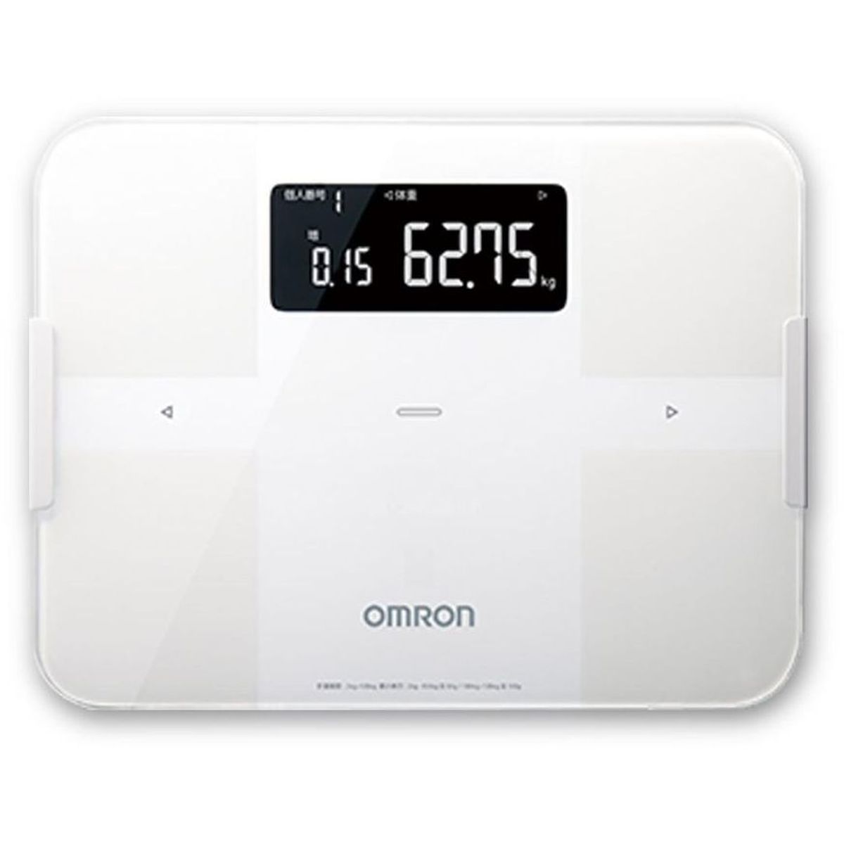 OMRON 体組成計 体重計 カラダスキャン ホワイト スマートフォン連動 登録人数4人