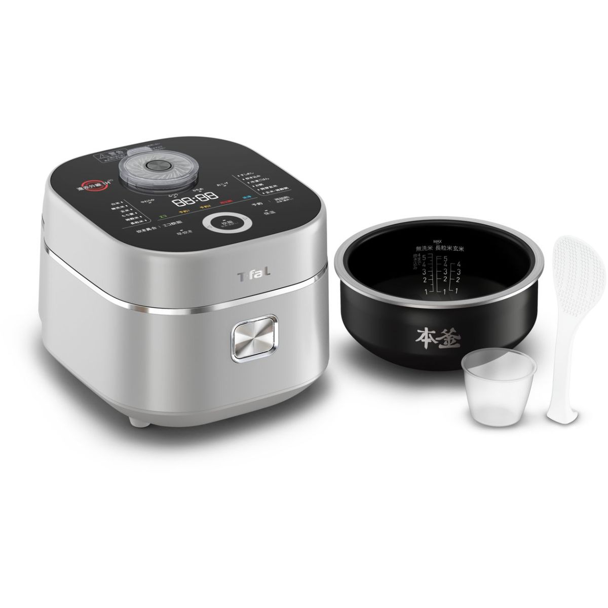 T-fal 炊飯器 遠赤外線3D IH式 5.5合 ザ・ライス シルバー 高火力 粒立ち 最上位モデル　RK890EJP