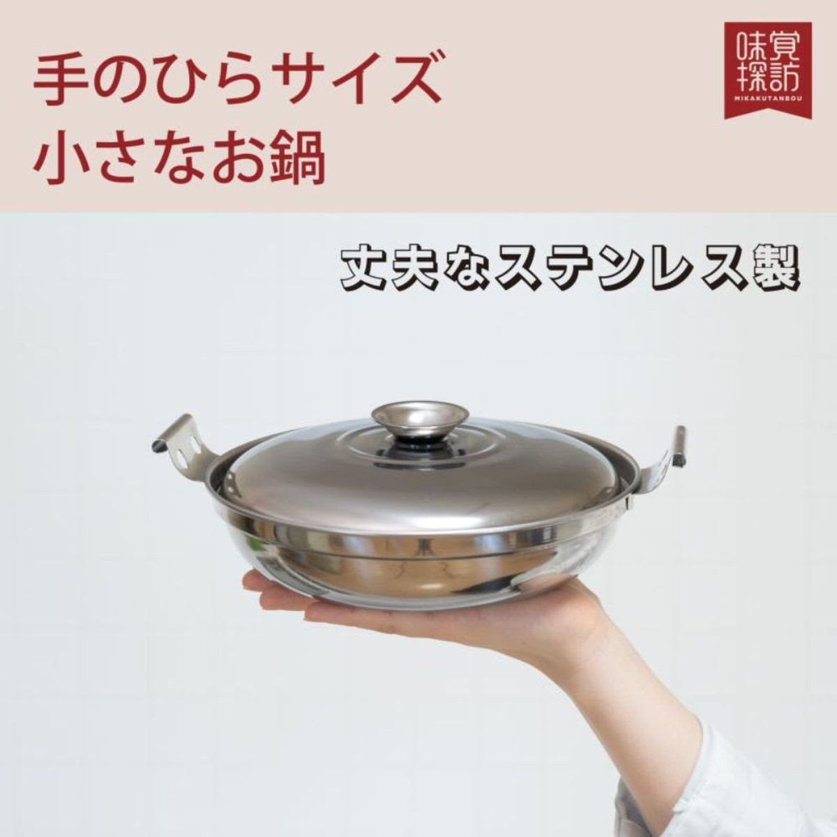 袋麺にもぴったり ステンレス 両手鍋 海鮮 20cm ガス火・IH対応 もつ鍋 ちり鍋 味覚探訪　RB-3360