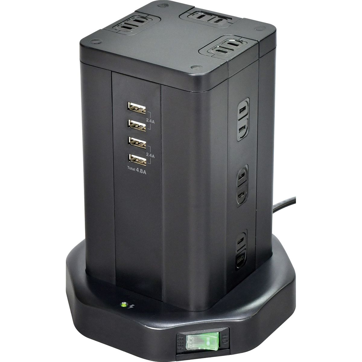 ひかりTVショッピング | エルパ タワー型 電源タップ 12個口