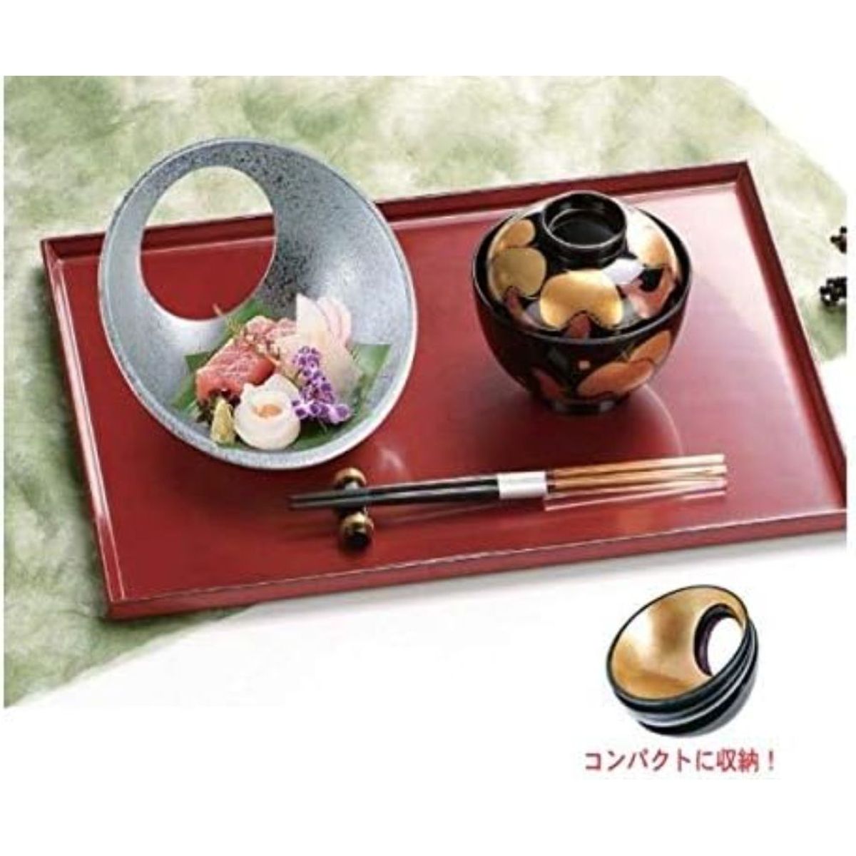 ひかりTVショッピング | 日月かまくら盛器(小) 二色金箔 ひかりTVショッピング | 日月かまくら盛器(小) 二色金箔
