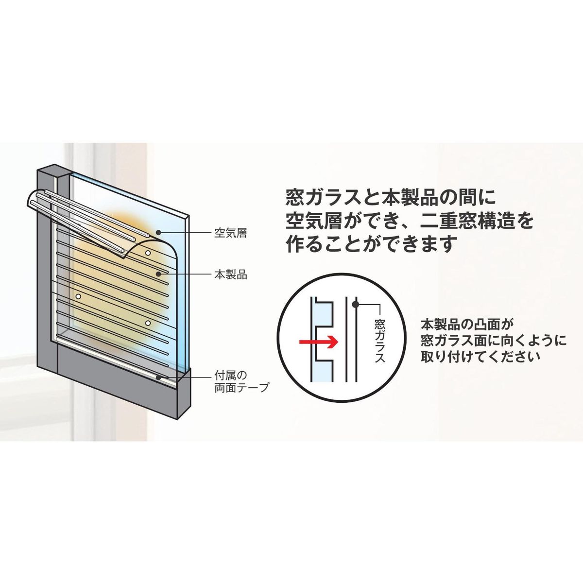 明和グラビア 外がすっきり見える透明断熱パネル6P 透明 1セット