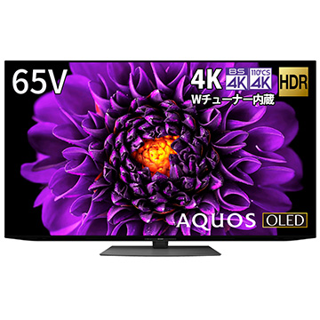 AQOUS　65V型4K有機ELテレビ　DS1ライン 4KBS/CSチューナー内蔵【大型商品（設置工事可）】
