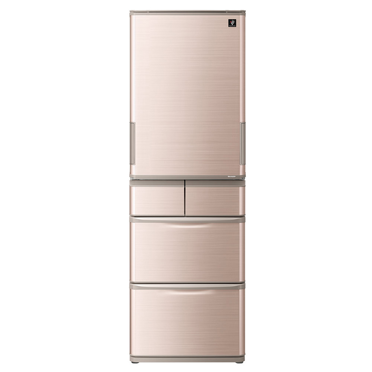 プラズマクラスター 5ドア冷蔵庫 どっちもドア 412L ブラウン系【大型商品（設置工事可）】