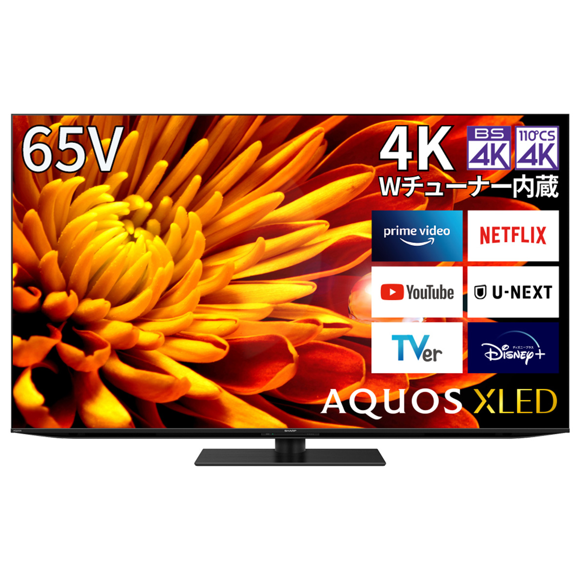 AQUOS 65V型4K液晶テレビ EP1 miniLED/HDR/N-Black/倍速/Google TV/ネット動画/HDMI2.1/外付HDD録画【大型商品（設置工事可）】