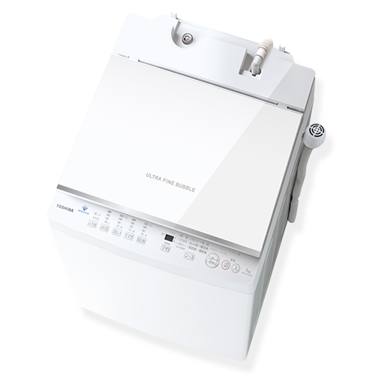 ZABOON(ザブーン) 全自動洗濯機 7.0kg ホワイト　ウルトラファインバブル洗浄/インバーター/低振動・低騒音設計 【大型商品（設置工事可）】