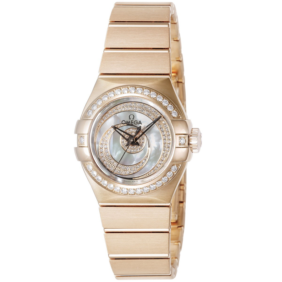 腕時計 レディース コンステレーション ホワイトパール/K18RG/ダイヤモンド