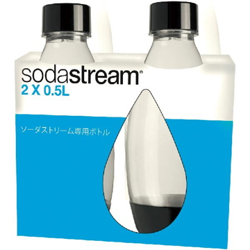 【22】ソーダストリーム ヒューズ ボトル500ml 2本セット ブラック SSB0024