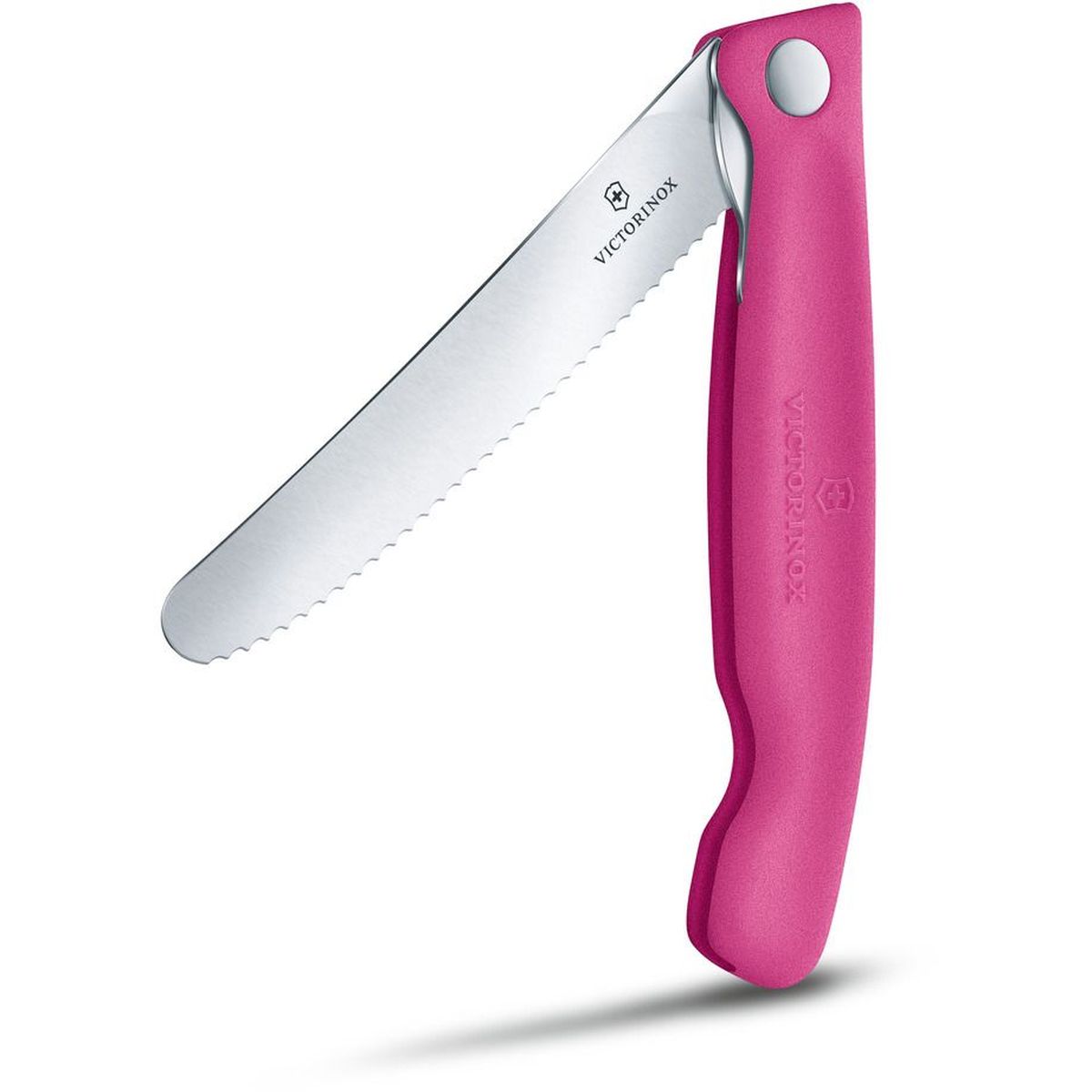 スイスクラシック フォールディングパーリングナイフ 波刃 ピンク