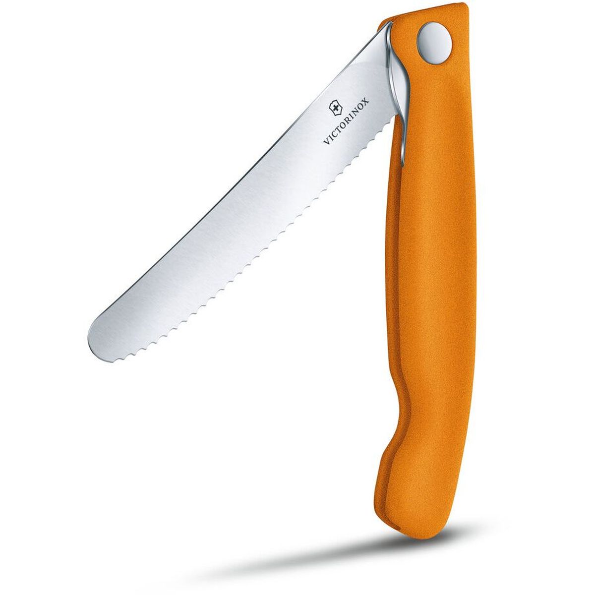 スイスクラシック フォールディングパーリングナイフ 波刃 オレンジ