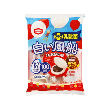 【送料無料】亀田製菓 白い風船チョコクリーム 18枚 x 12