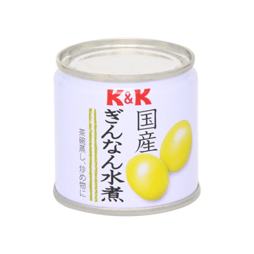 【送料無料】K&K 国産 ぎんなん水煮 缶詰 x 6