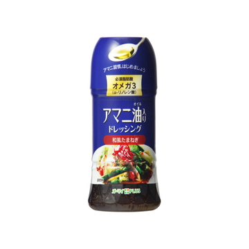 【送料無料】日本製粉 オーマイ PLUSアマニ油ドレッシング 和風たまねぎ 150mL x 12