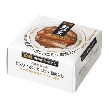 【送料無料】K&K 缶つまプレミアム 香住産紅ズワイガニカニミソ脚肉 60g x 6個