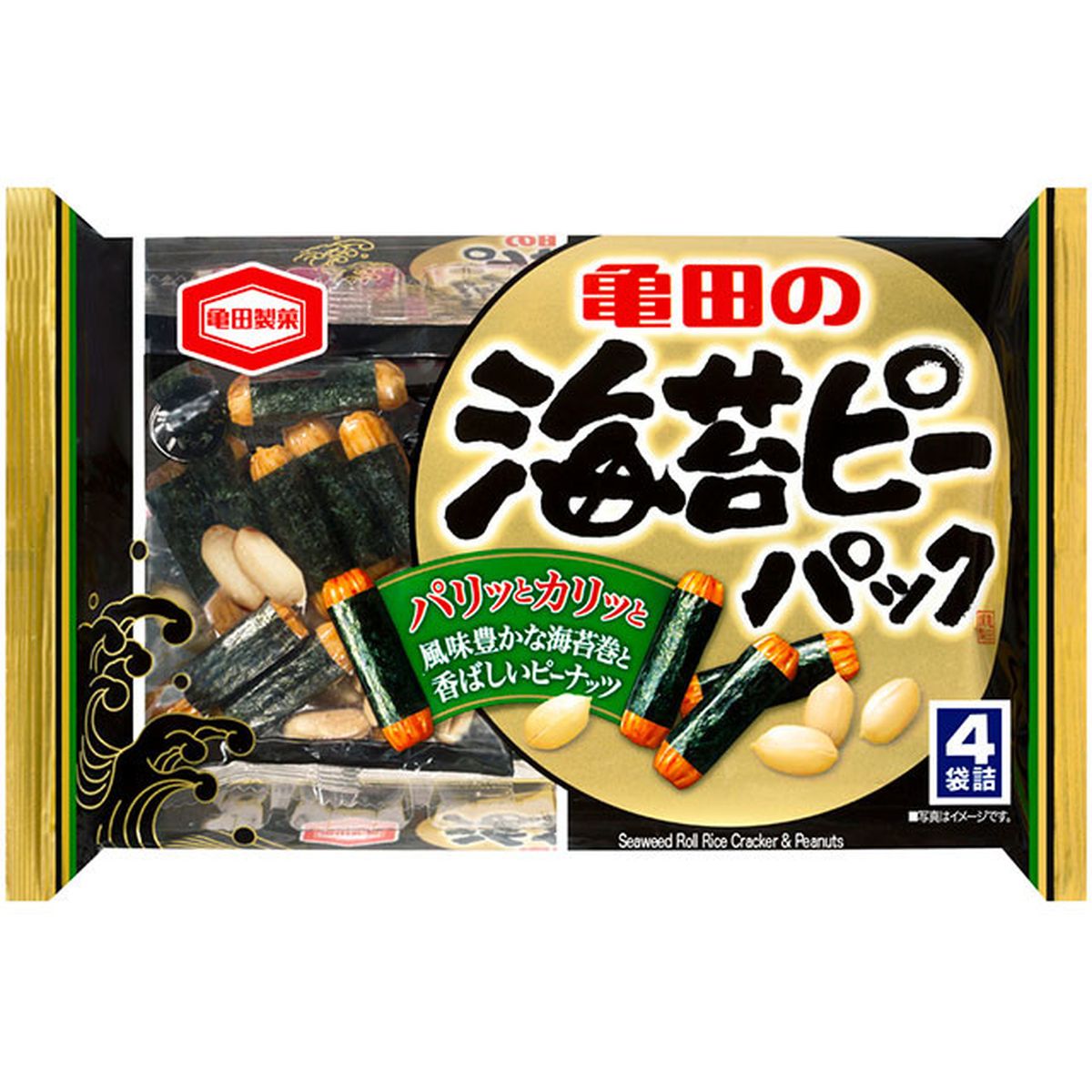 【12個入り】亀田製菓 海苔ピーパック 85g
