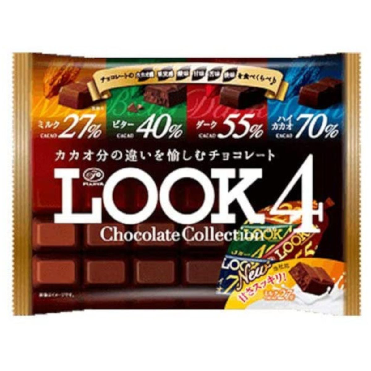 【送料無料】【18個入り】不二家 ルック４ チョコレートコレクション ファミリーパック 185g