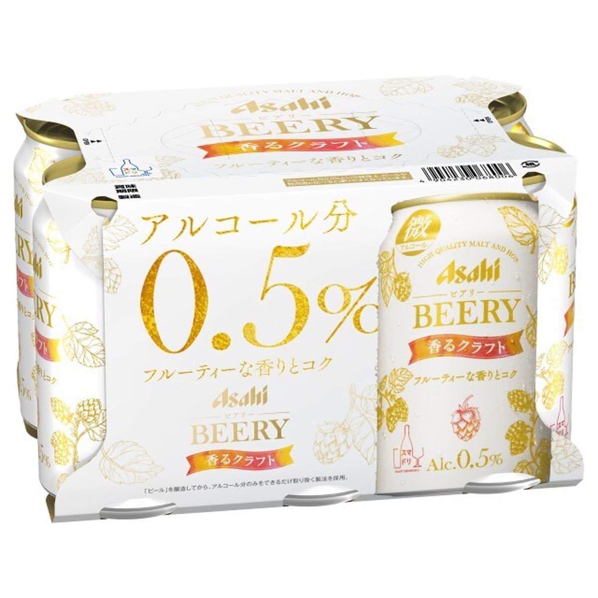 【4個入り】アサヒ ビアリー香るクラフト ６缶 350ml