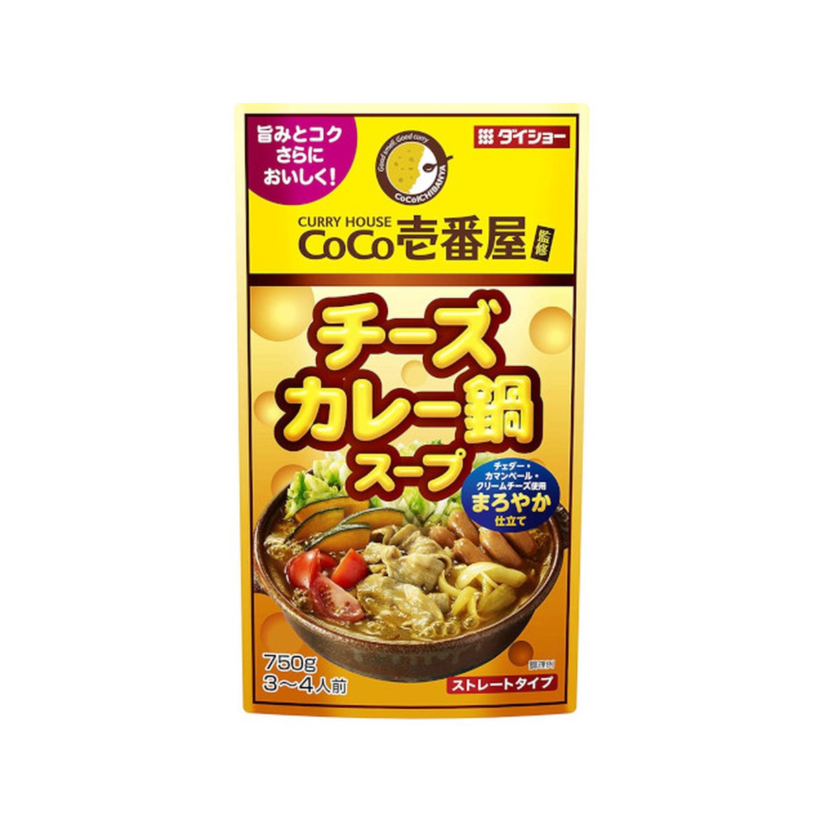 【10個入り】ダイショー ＣｏＣｏ壱番屋 チーズカレー鍋スープ 750g