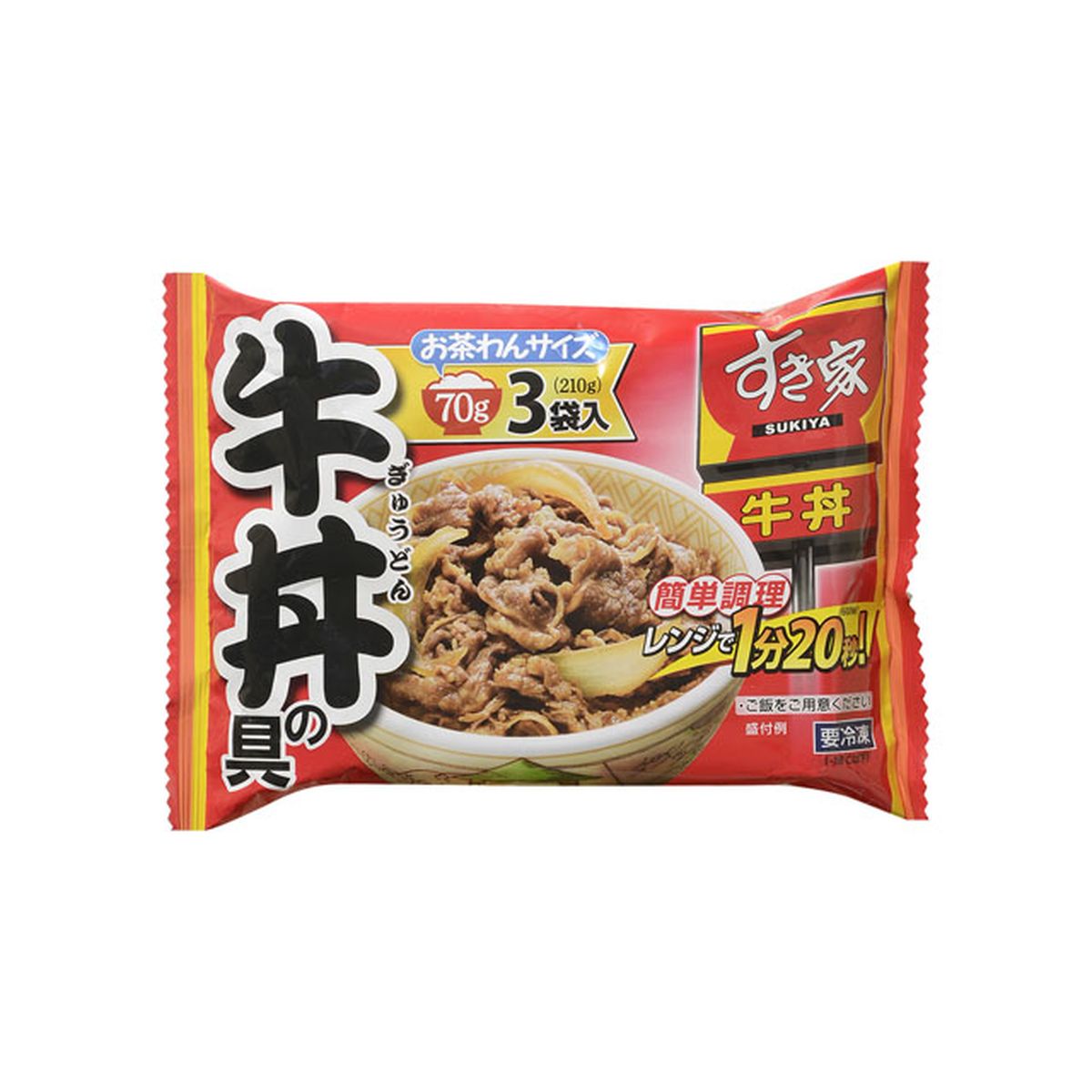 【冷凍】トロナ すき家 牛丼の具 70g×3×10