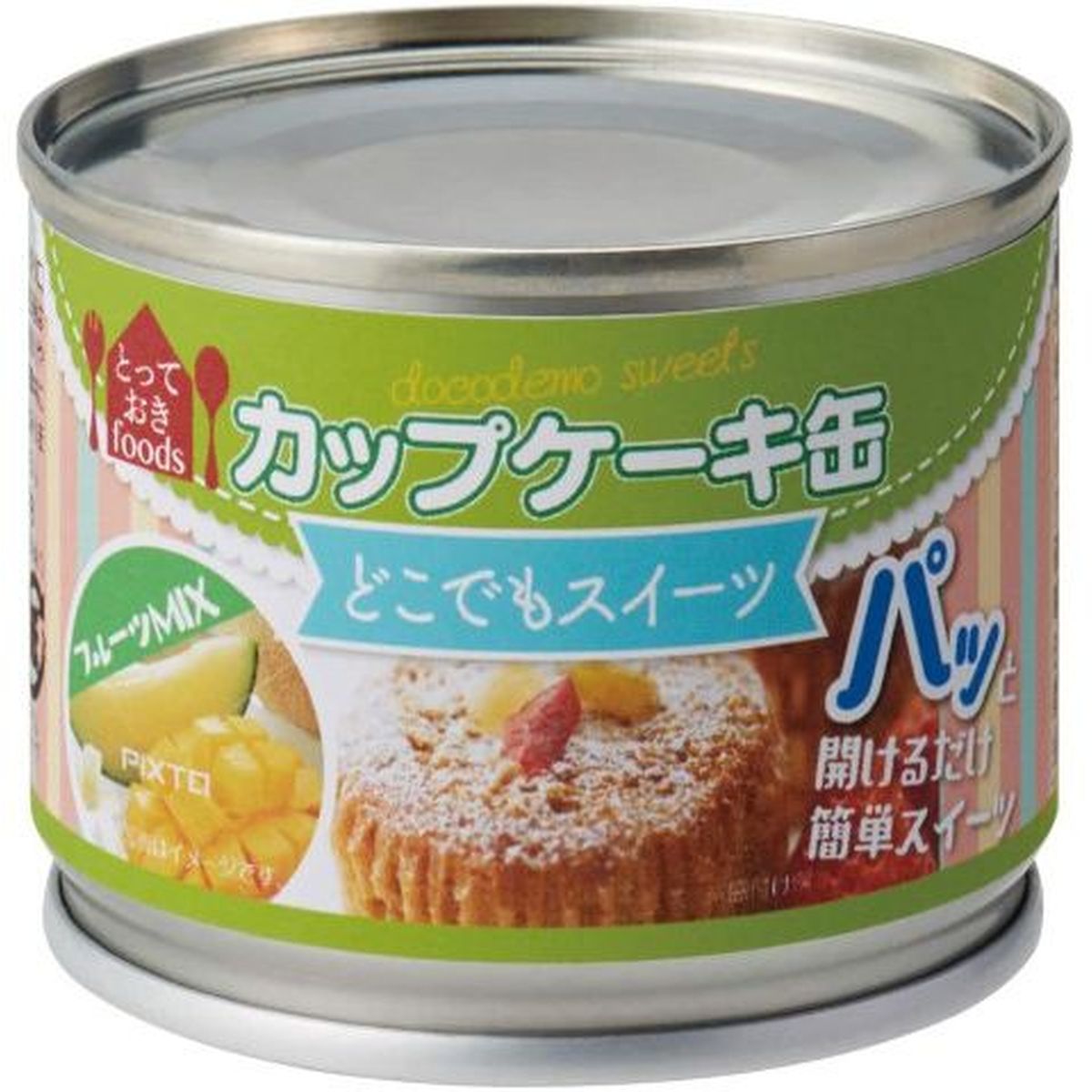 【24個入リ】トーヨーフーズ ドコデモスイーツ缶 カップケーキ フルーツ 55g