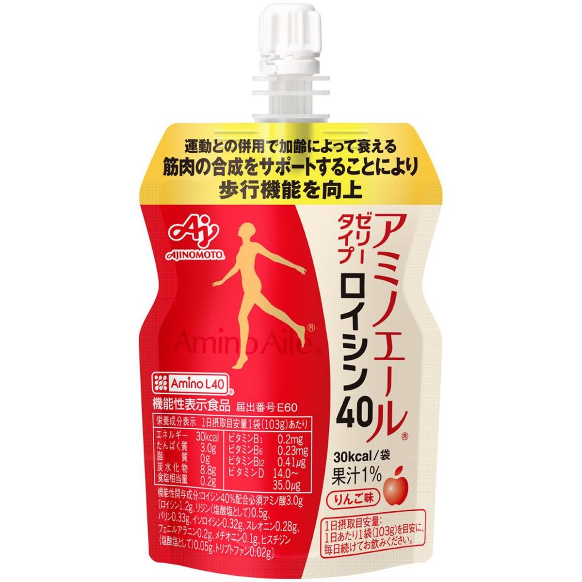 【6個入リ】味ノ素 アミノエール ゼリータイプ ロイシン40 103g