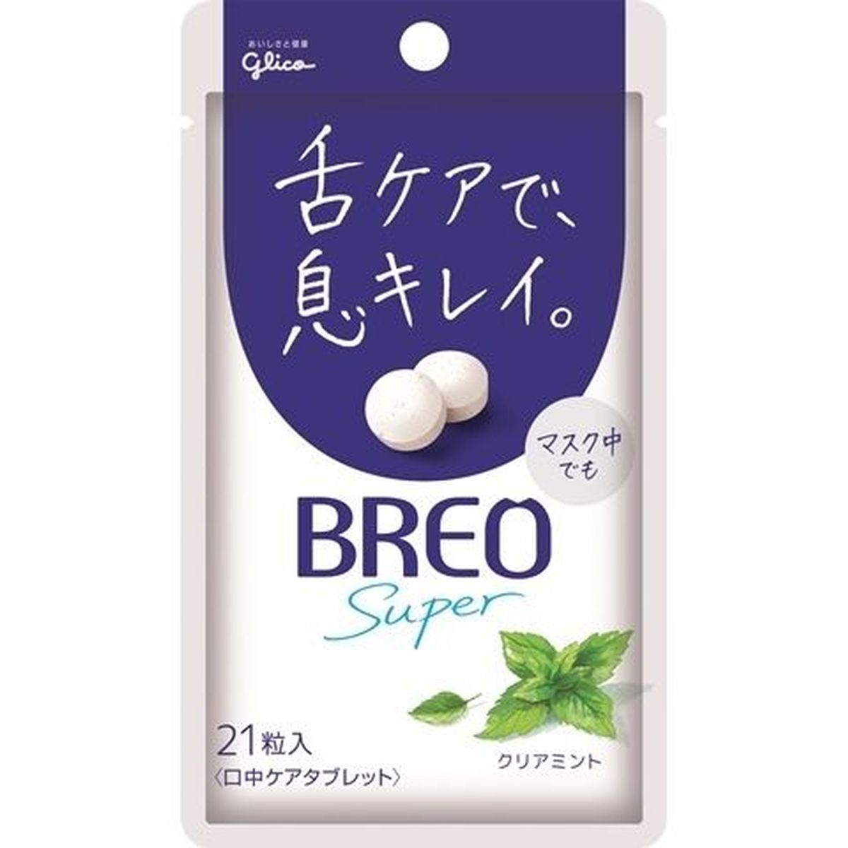 【5個入リ】グリコ BREO SUPER クリアミント 17g