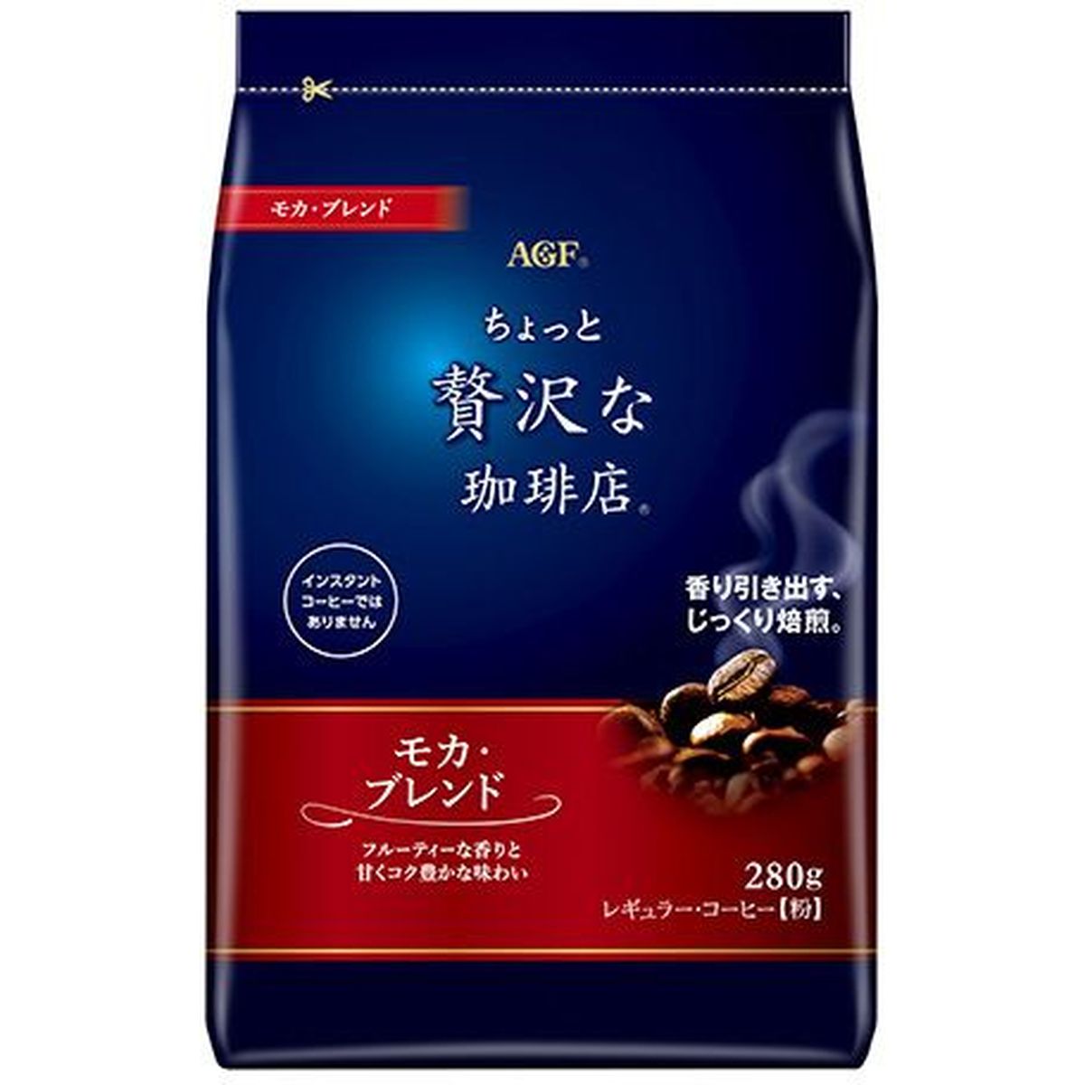 【12個入リ】AGF 贅沢レギュラーコーヒー モカ 280g