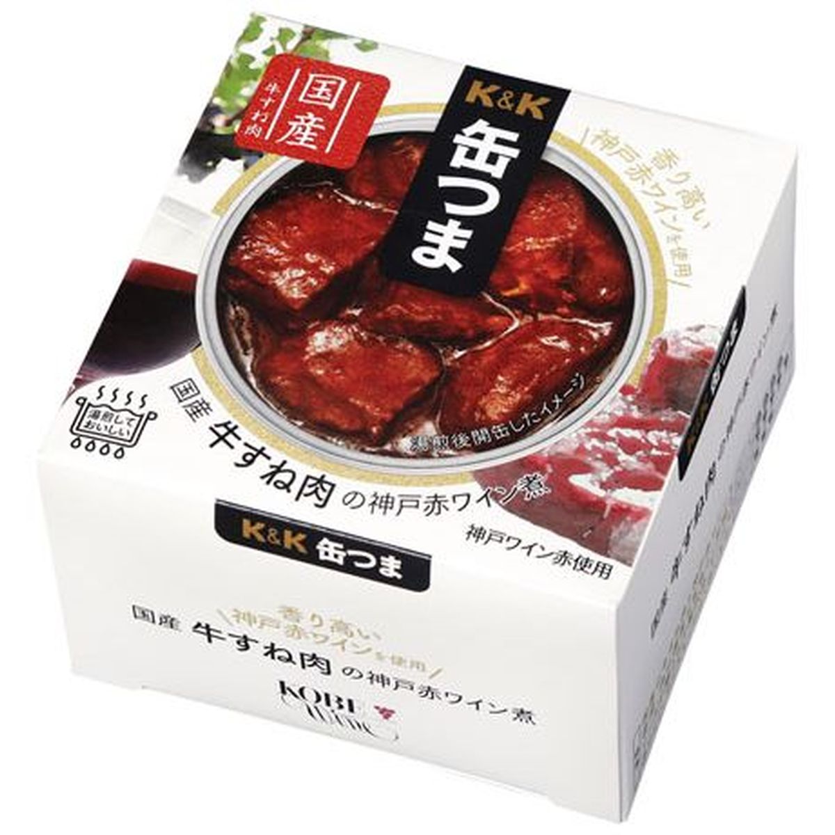 【12個入リ】K＆K 缶ツマ 国産牛スネ肉ノ神戸赤ワイン煮 160g
