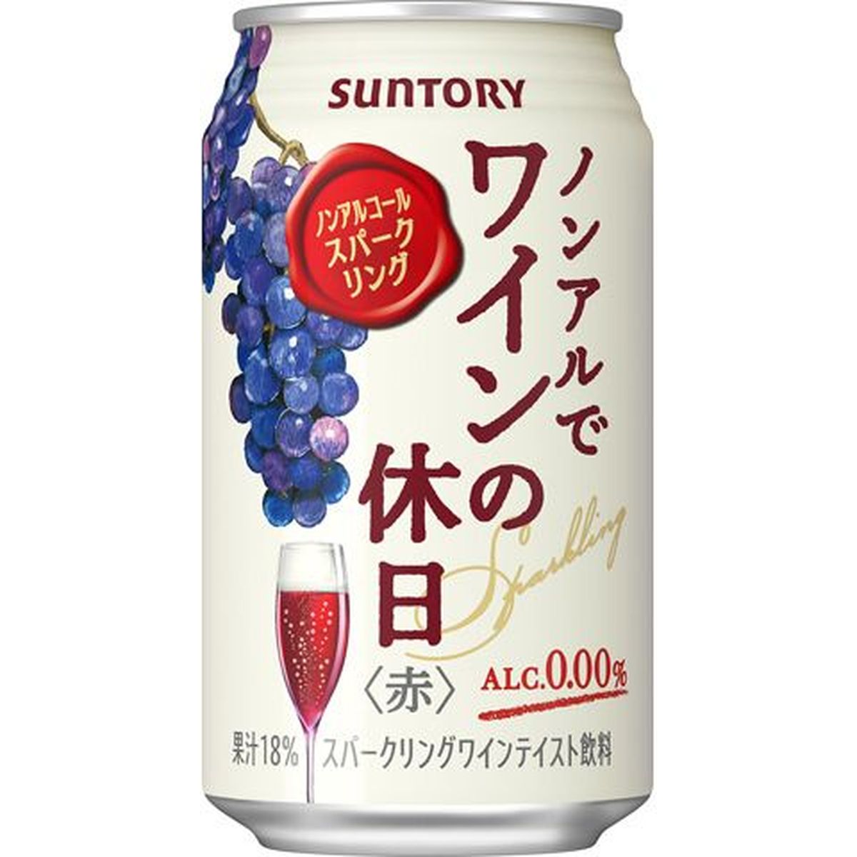 【24個入リ】サントリー ノンアルデワインノ休日 赤缶 350ml
