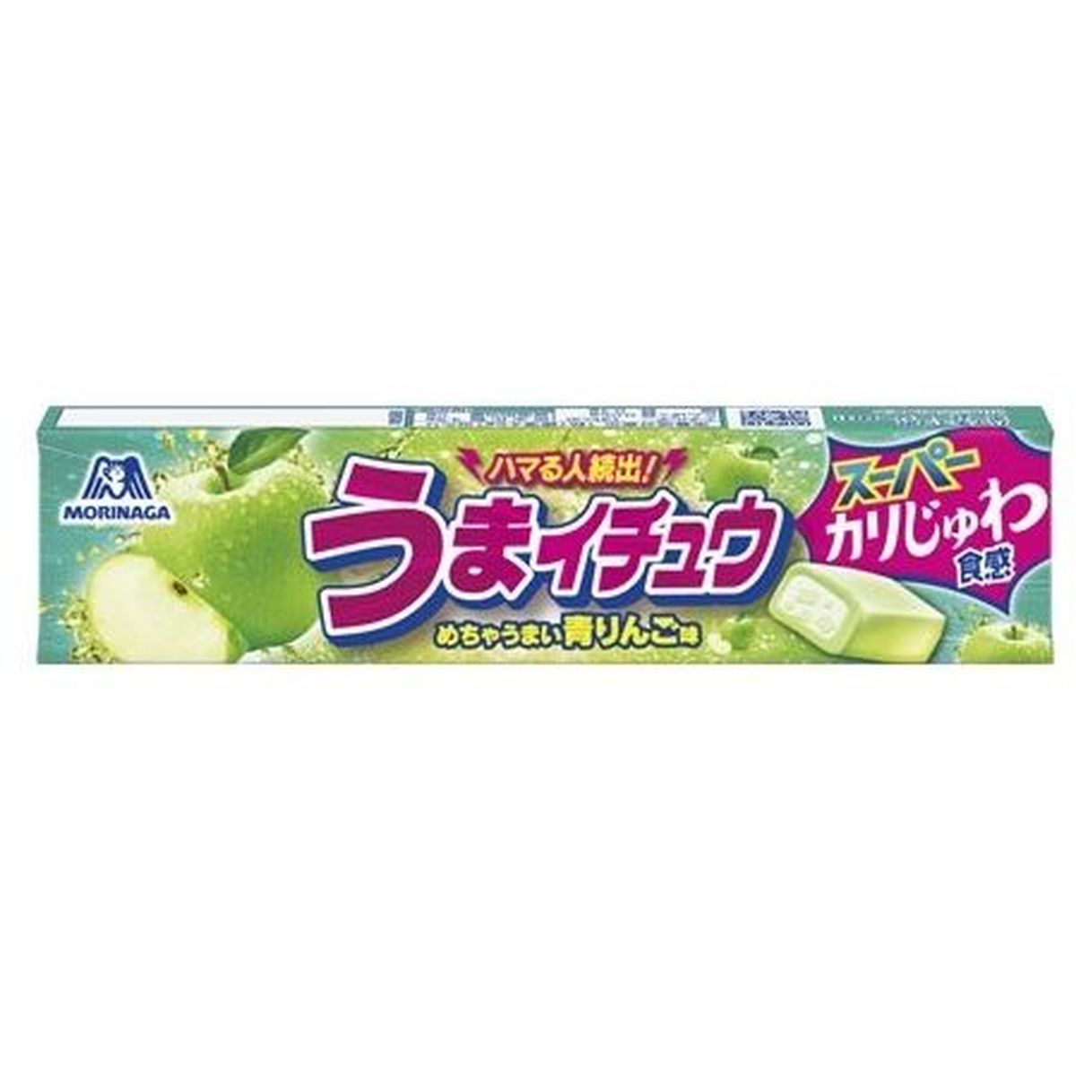 【12個入リ】森永製菓 ウマイチュウ 青リンゴ味 12粒