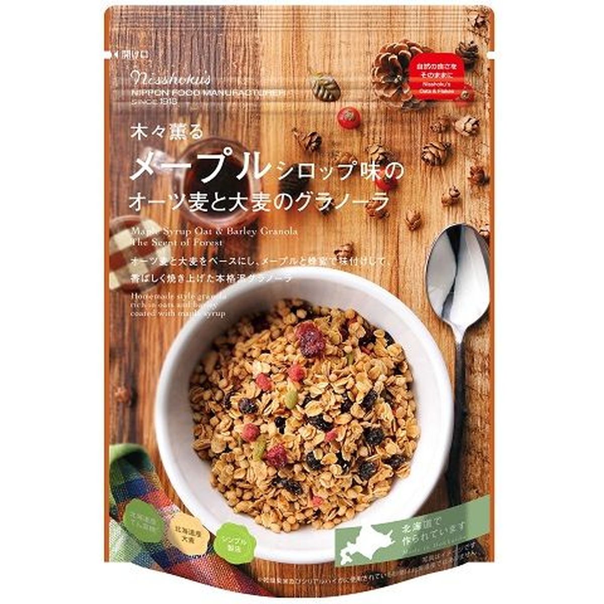 【4個入リ】日本食品 メープルSオーツ麦ト大麦グラノーラ 240g