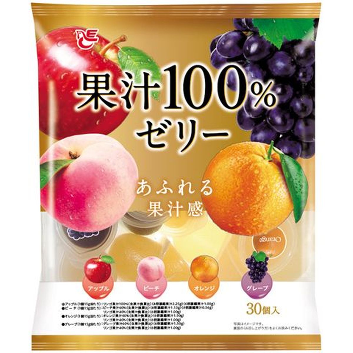 【12個入リ】エースベーカリー 果汁100％ゼリー 30個